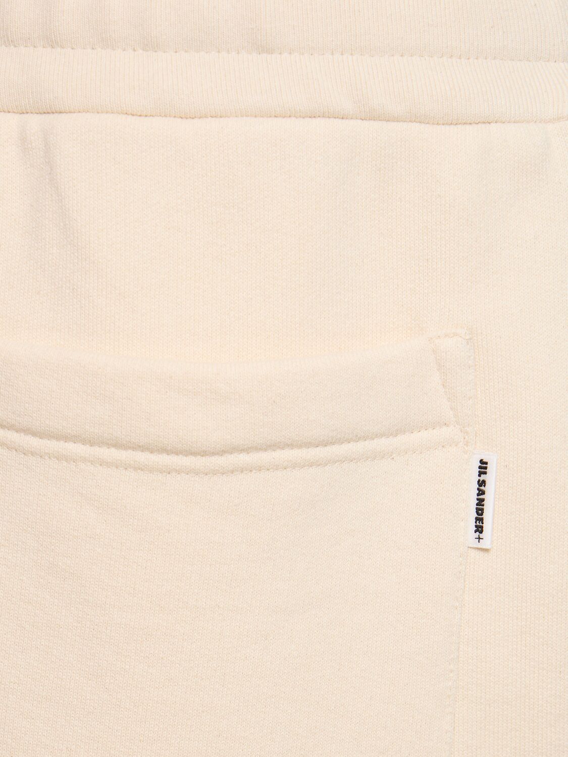 Shop Jil Sander Compact Cotton Terry Sweatpants In Dune