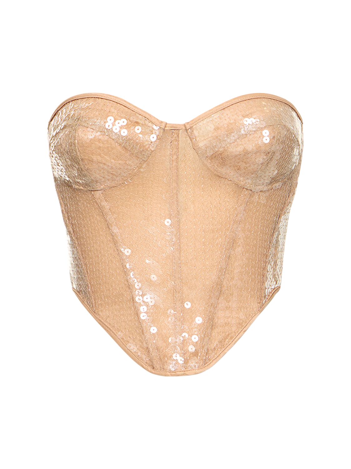 Image of Sequin Strapless Bustier Top