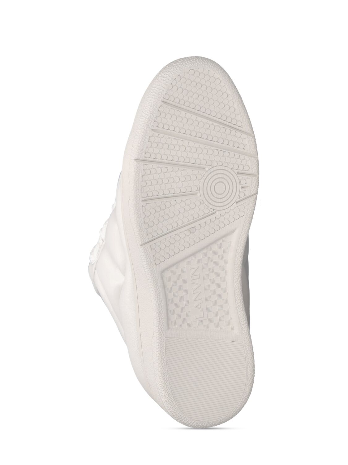 Shop Lanvin Xl Curb Leather Low Top Sneakers In White