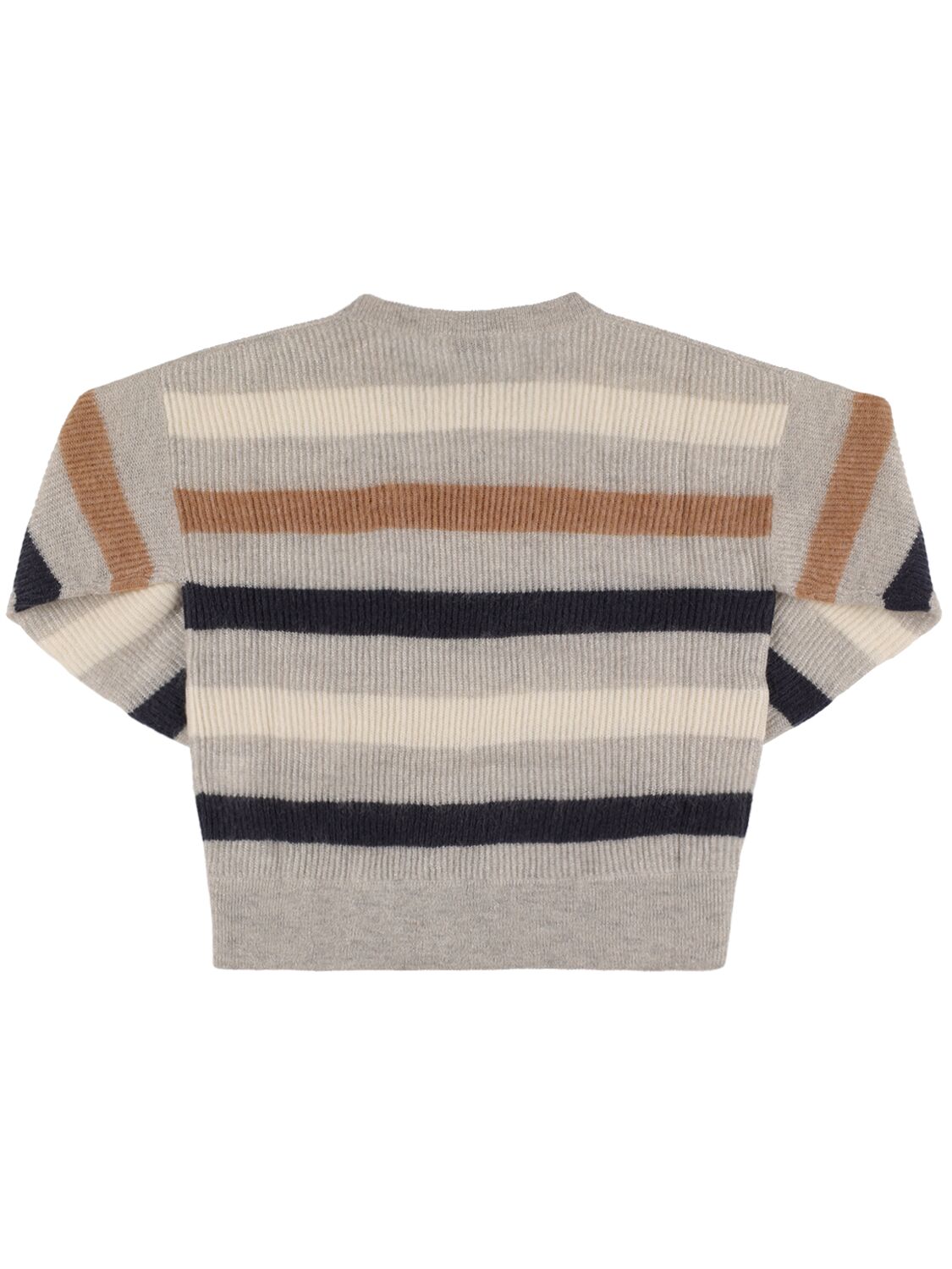 Shop Brunello Cucinelli Lurex Striped Mohair Blend Sweater In Multicolor