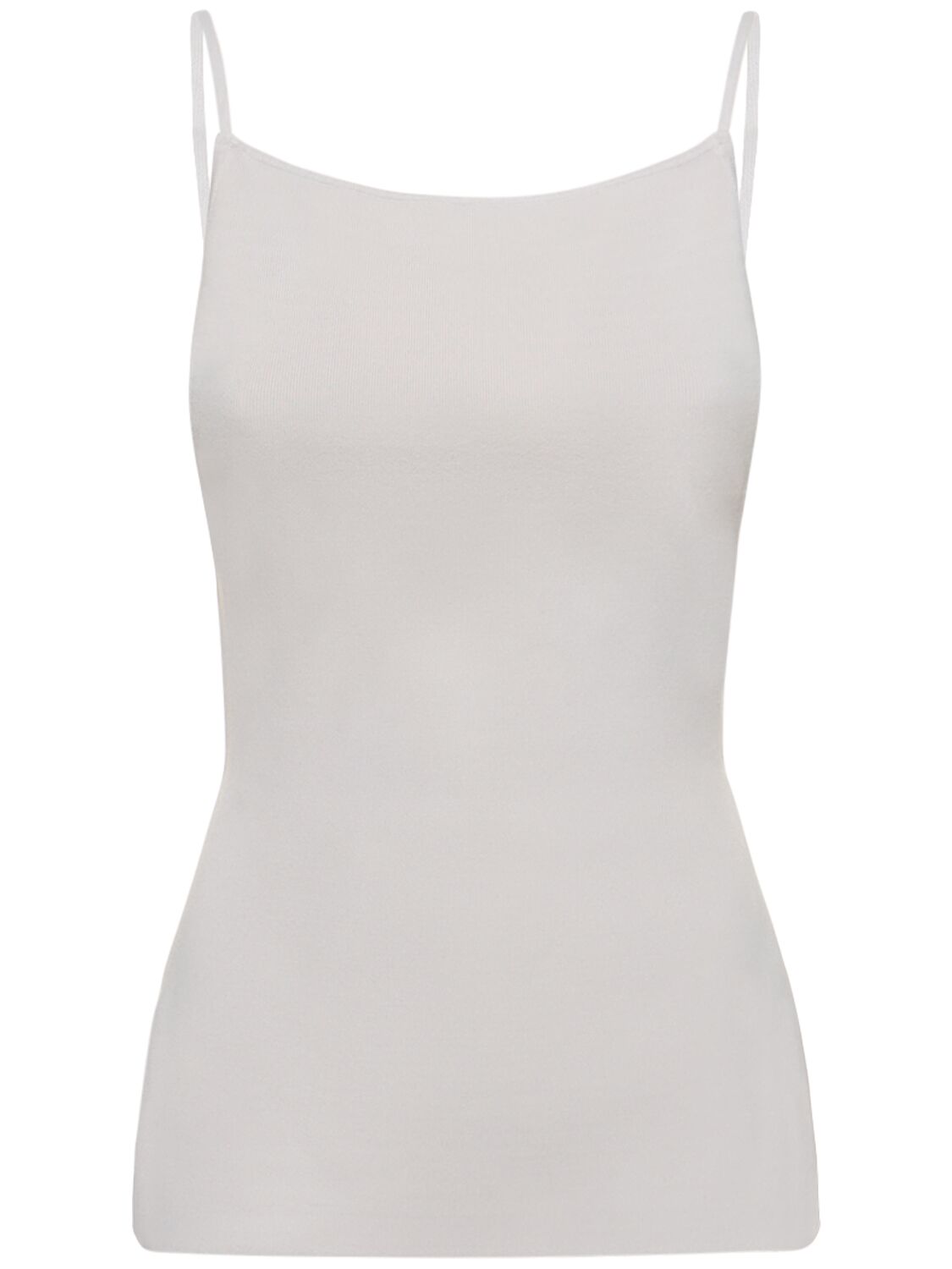 Weworewhat Ribbed Stretch Viscose & Nylon Top In Grey