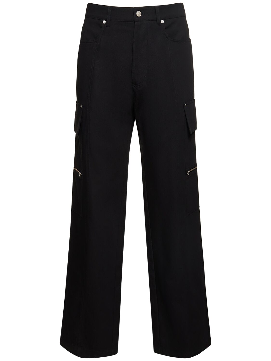 Image of Straight Cotton Cargo Pants