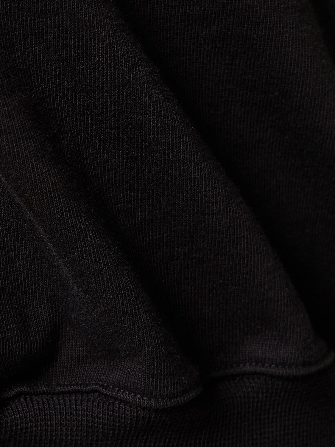 Shop Rick Owens Cotton Jersey Cropped Sweatshirt In Black