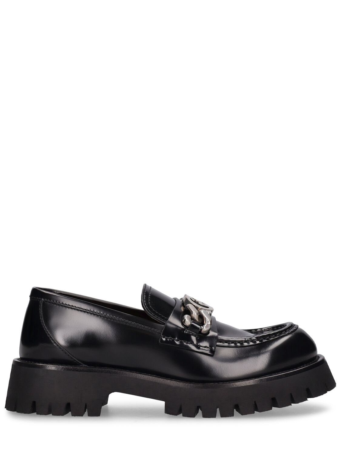 GUCCI 40MM LEATHER LUG SOLE LOAFERS