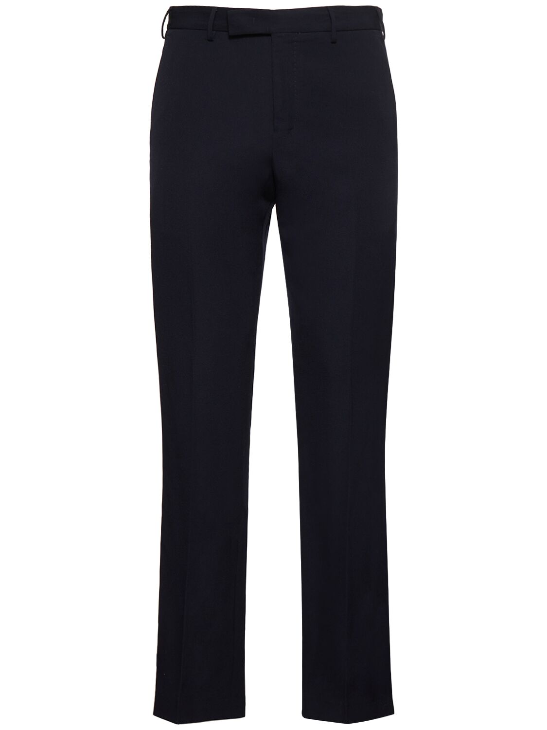 Pt Torino Classic Wool Straight Trousers In Navy