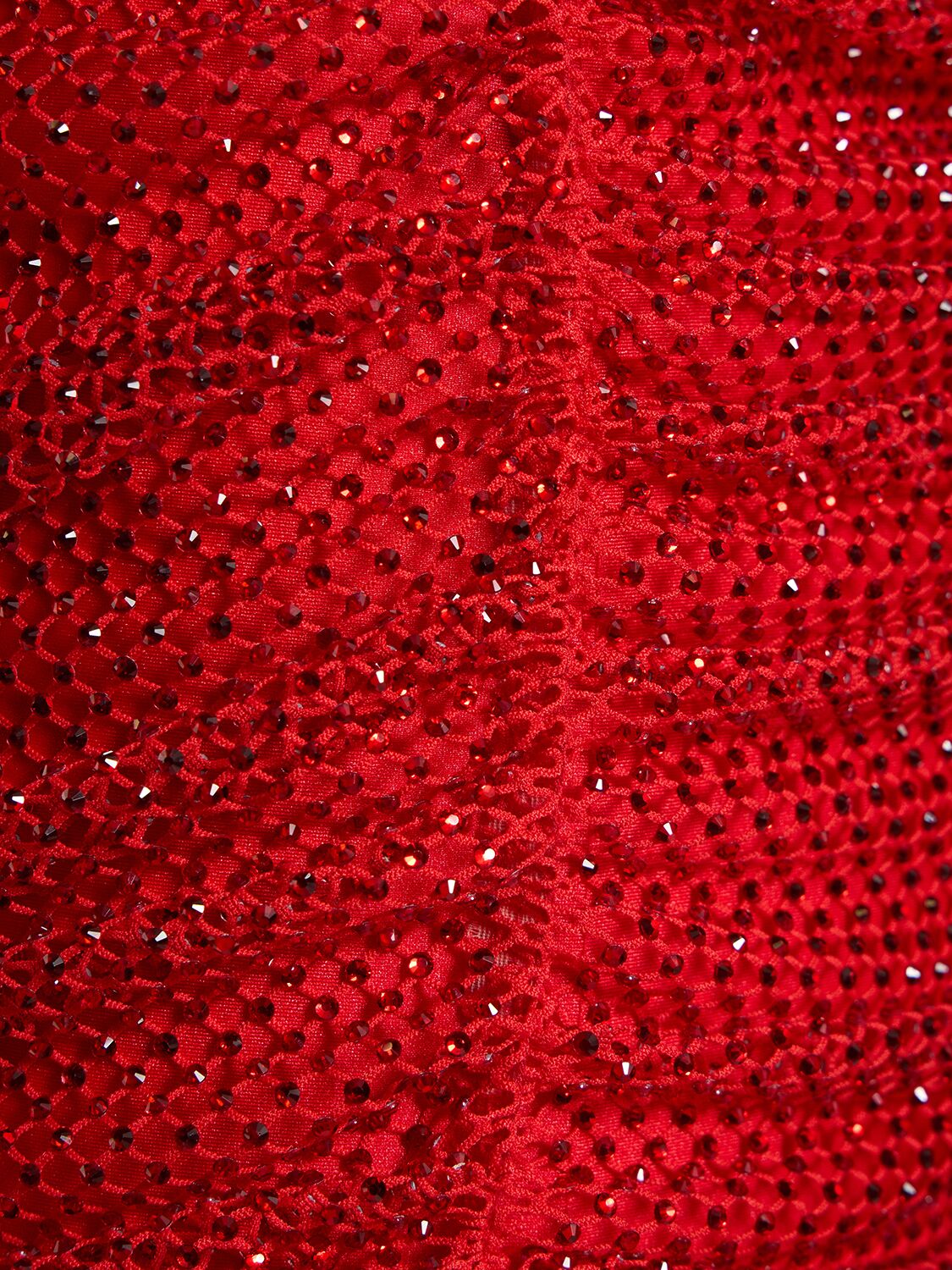 Shop Giuseppe Di Morabito Embellished Embroidered Mesh Mini Skirt In Red