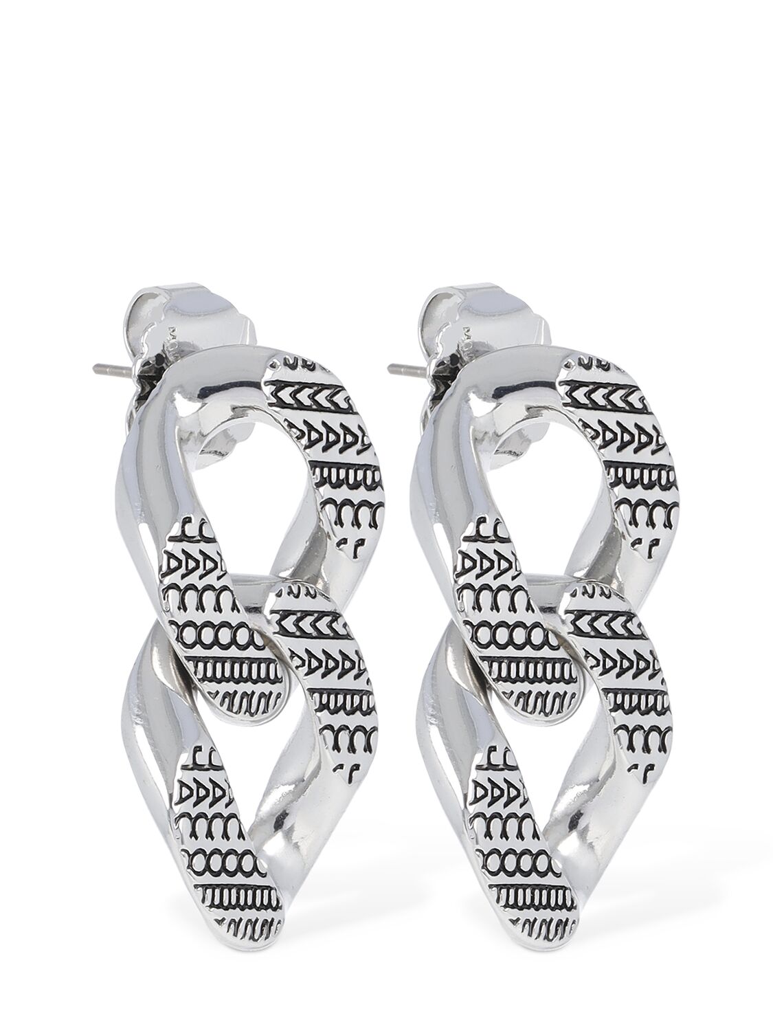 Image of Monogram Chain Link Earrings