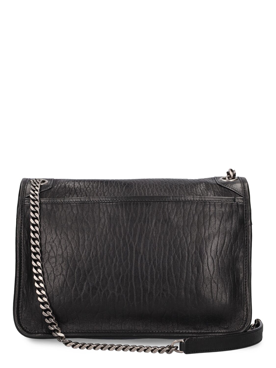 Shop Saint Laurent Medium Niki Grained Leather Shoulder Bag In Black