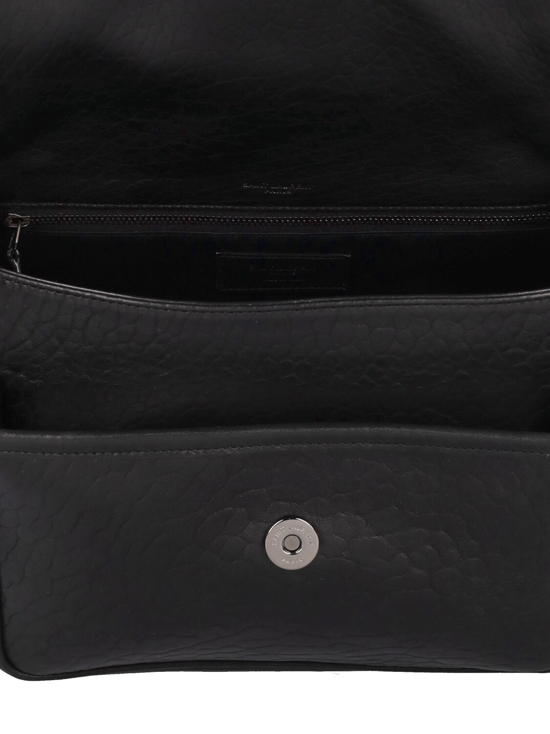 Shop Saint Laurent Medium Niki Grained Leather Shoulder Bag In Black