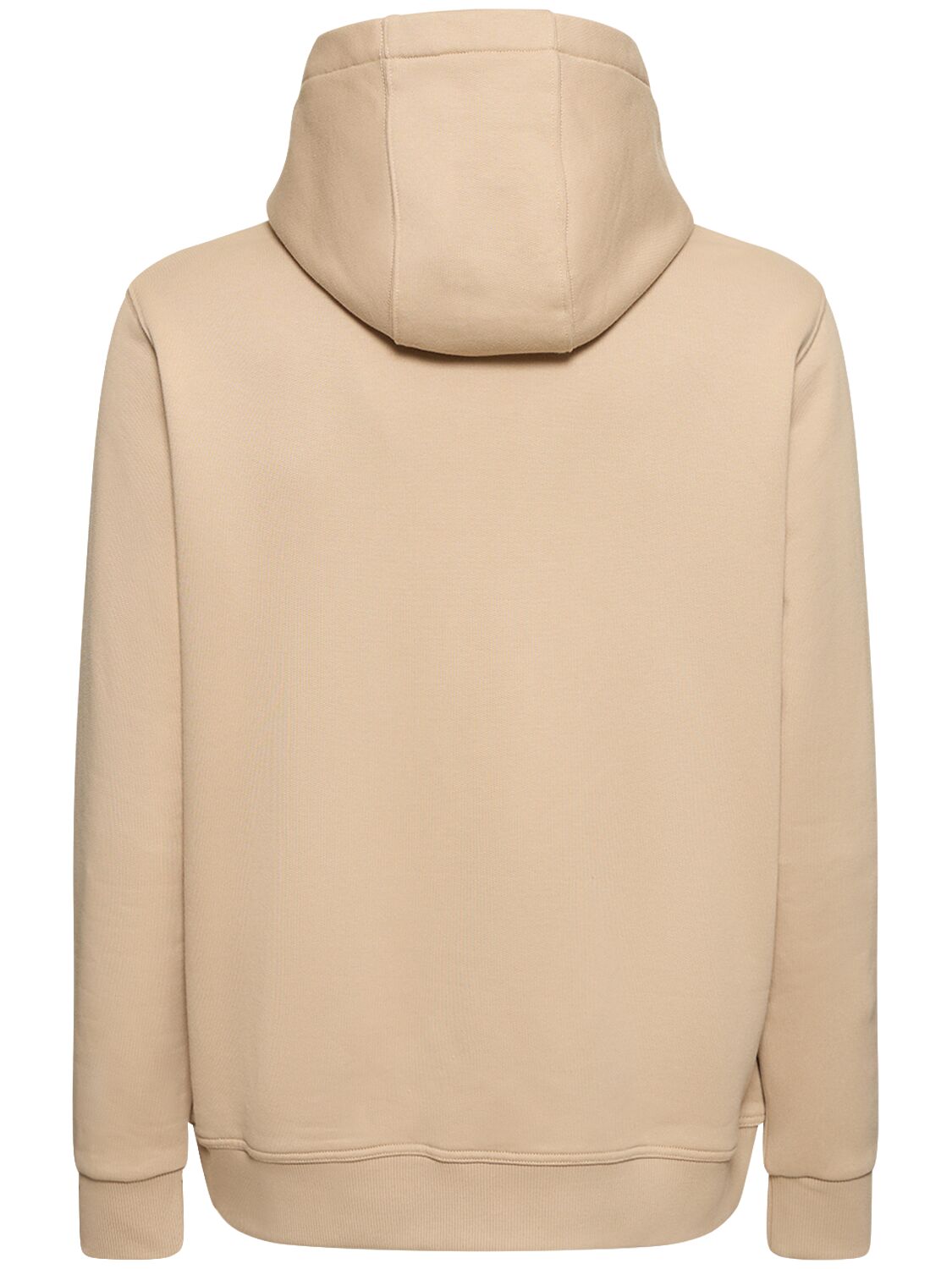 Shop Burberry Tidan Embroidered Cotton Jersey Hoodie In Soft Fawn