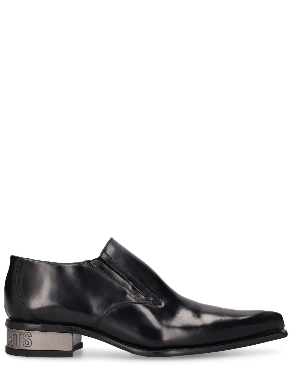 Vetements New Rock Blade Leather Boots In Black