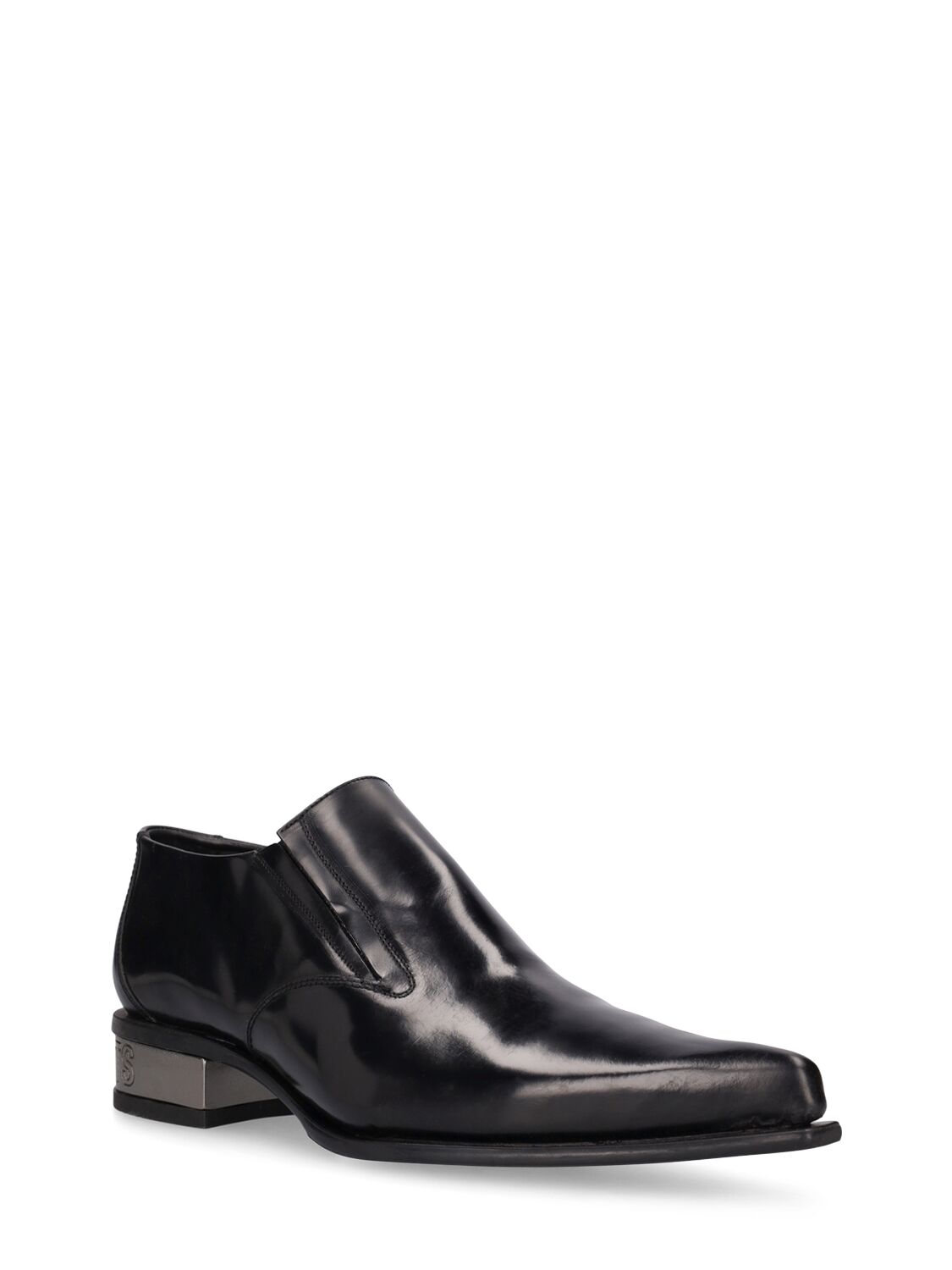 Shop Vetements New Rock Blade Leather Boots In Black