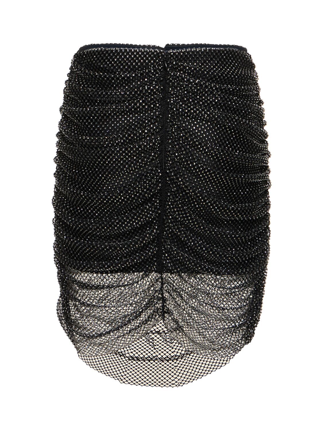 Shop Giuseppe Di Morabito Embellished Embroidered Mesh Mini Skirt In Black