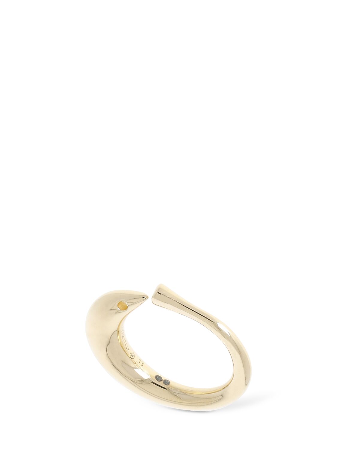 Bottega Veneta Sardine Sterling Silver Ring In Gold