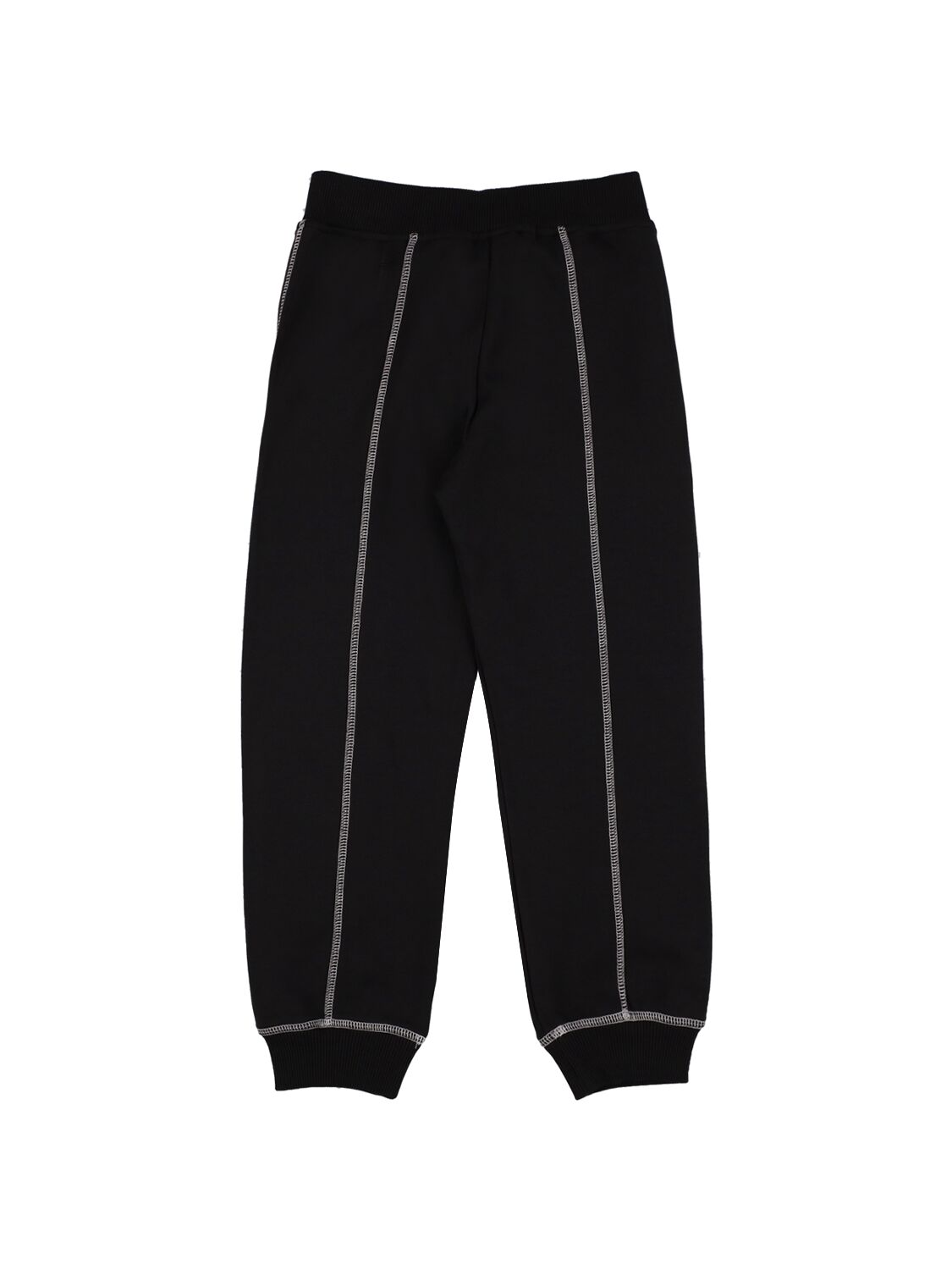 Shop Emporio Armani Organic Cotton Sweatpants W/logo In Black