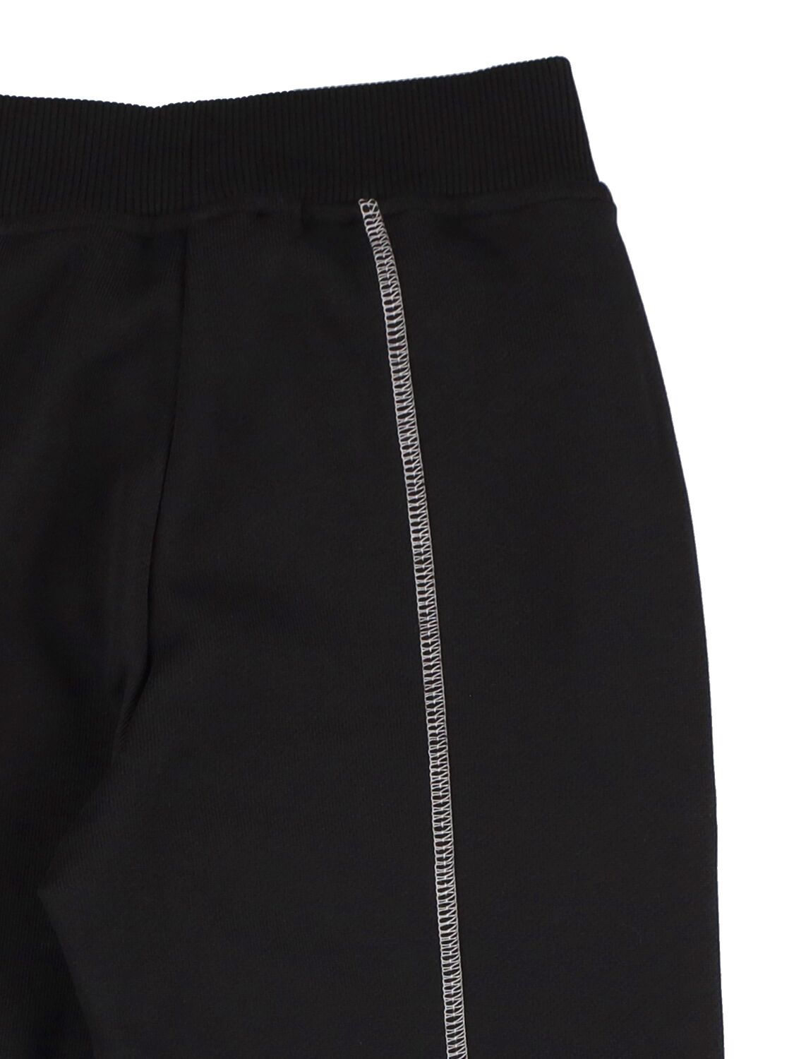 Shop Emporio Armani Organic Cotton Sweatpants W/logo In Black