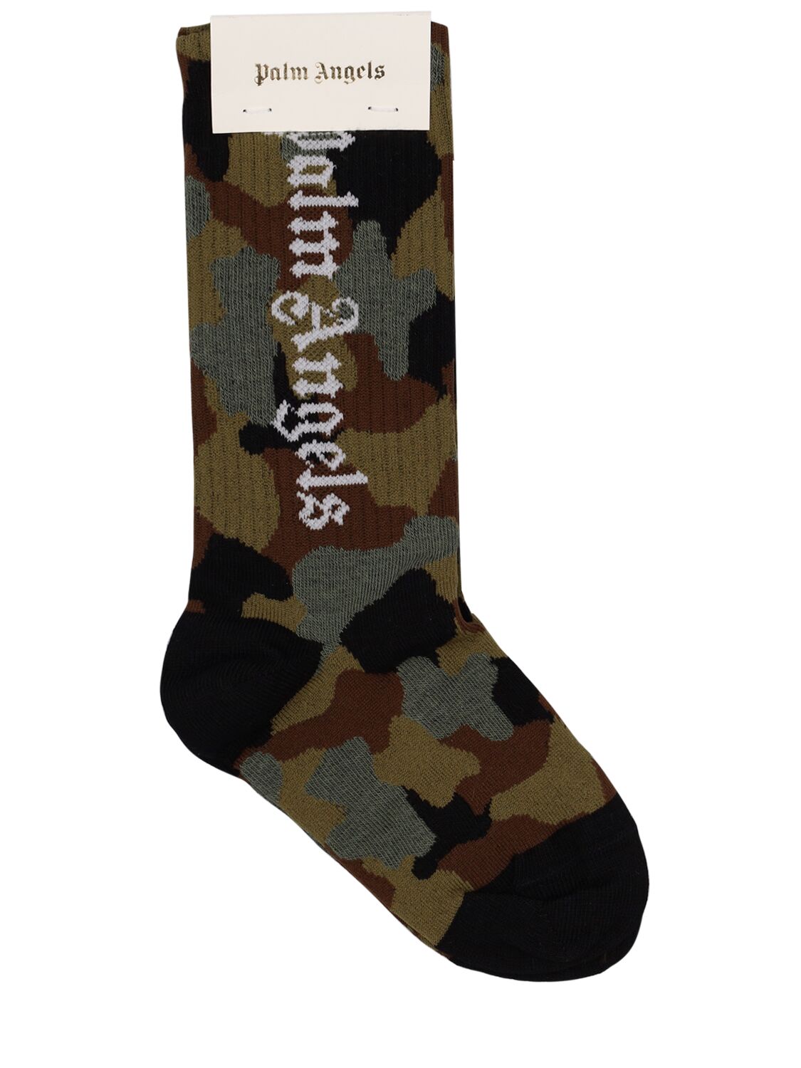 Camouflage Jacquard Cotton High Socks