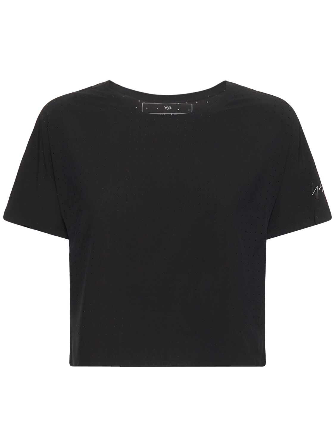 Y-3 Running Cropped T-shirt In Black