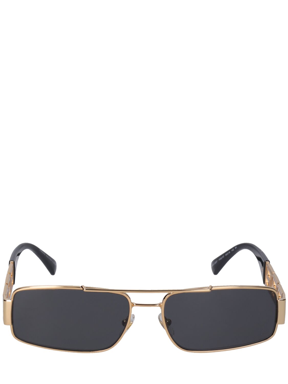 Greek Motif Squared Metal Sunglasses