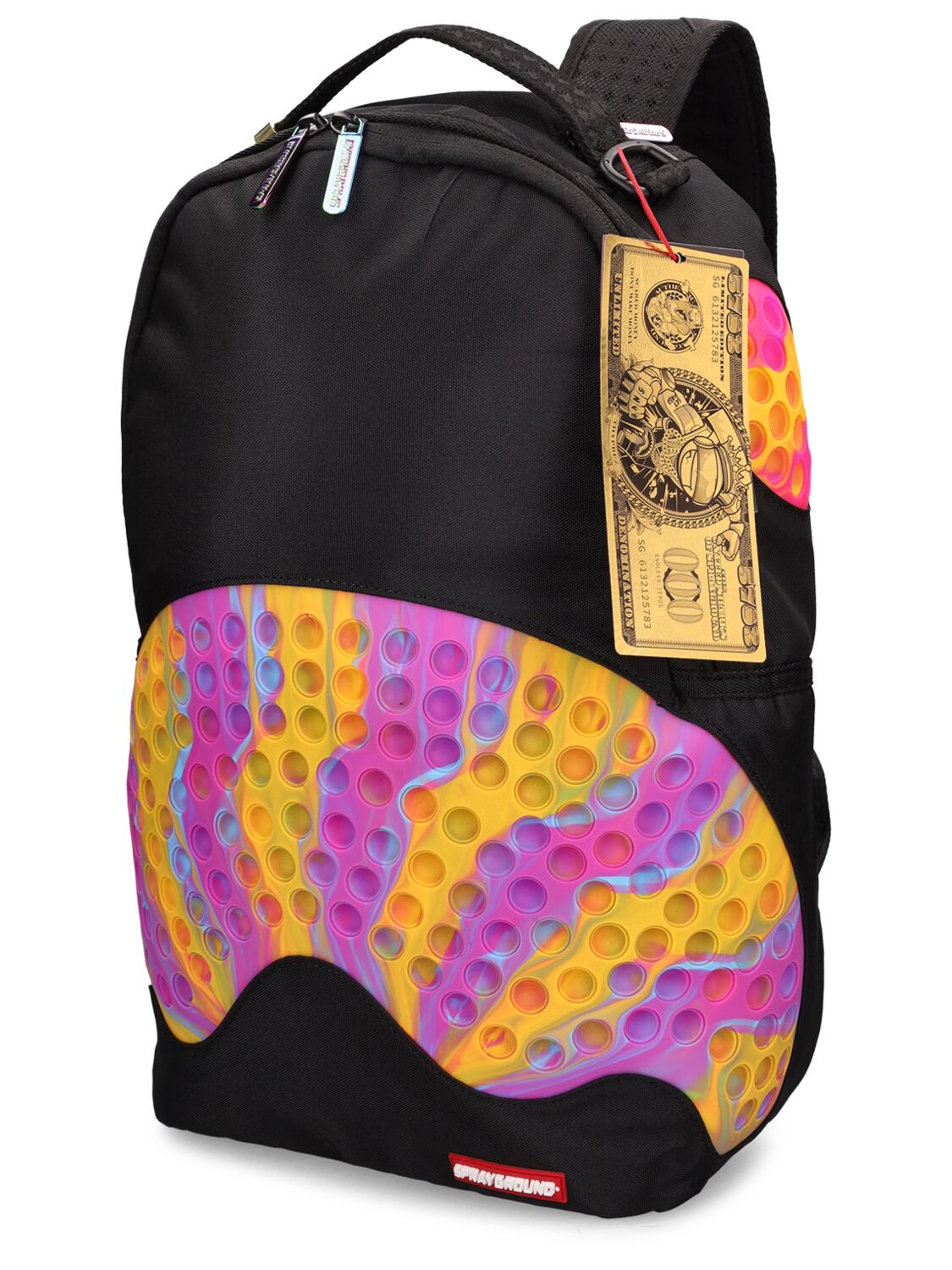 Sprayground Printed gold canvas backpack - ShopStyle