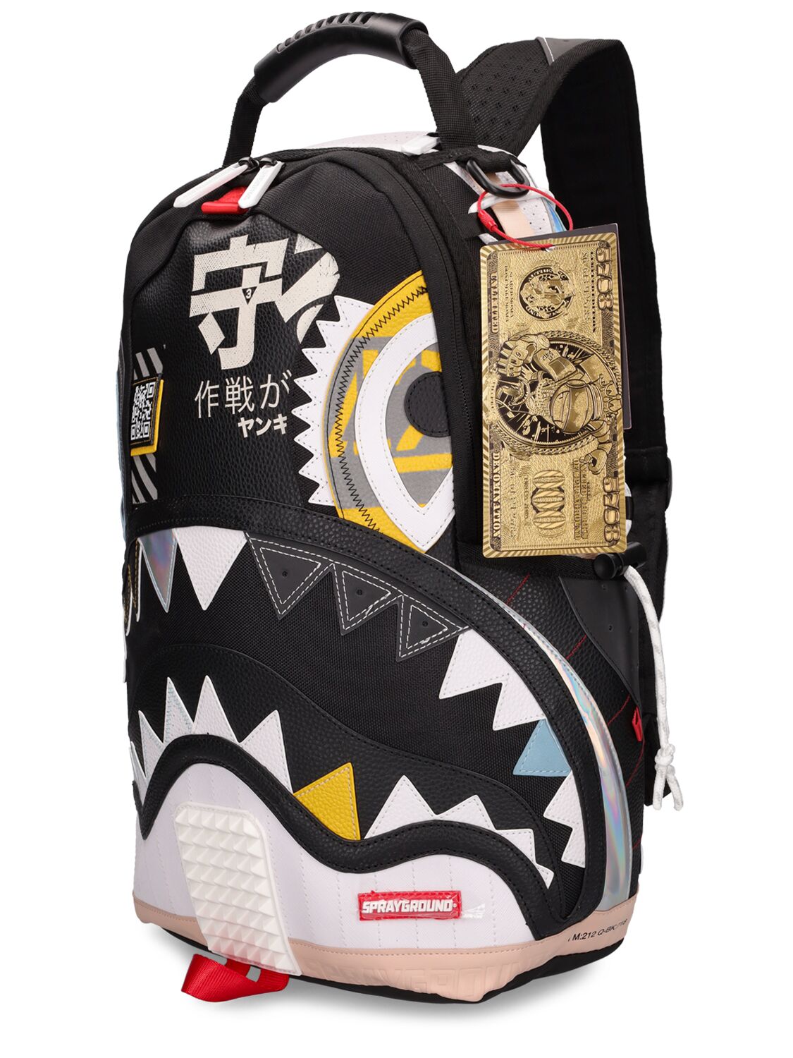 Sprayground Printed gold canvas backpack - ShopStyle