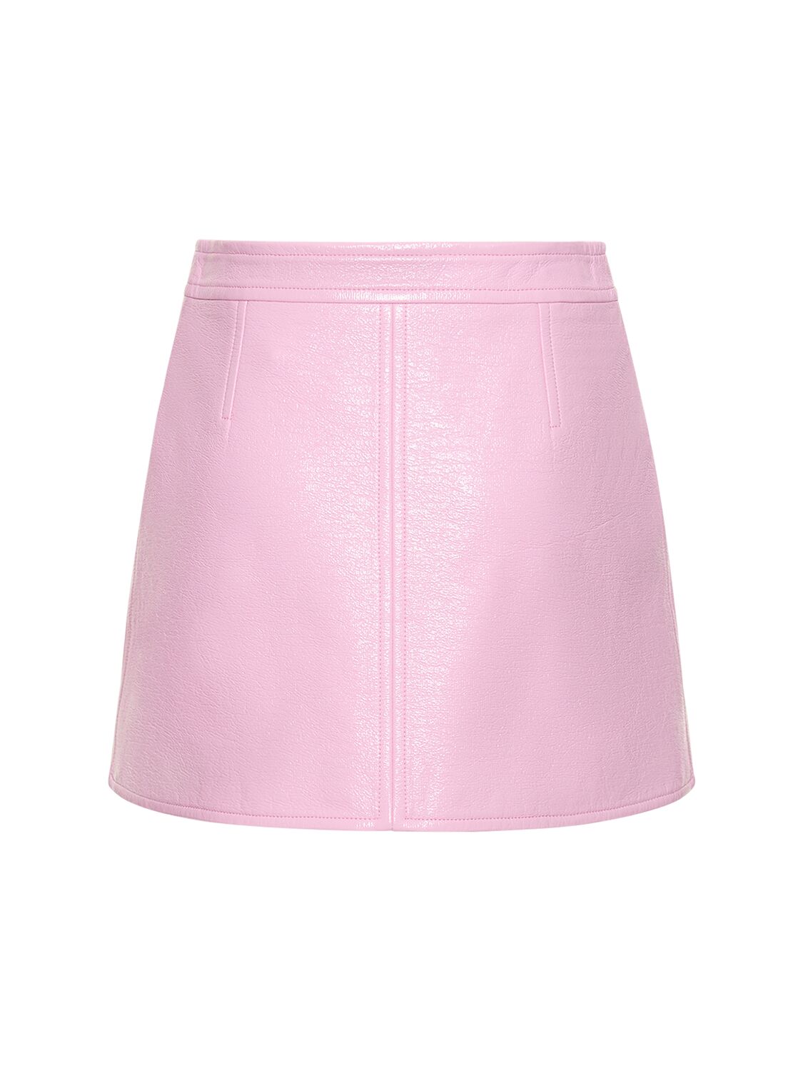 Shop Courrèges Re-edition Vinyl Mini Skirt In Pink