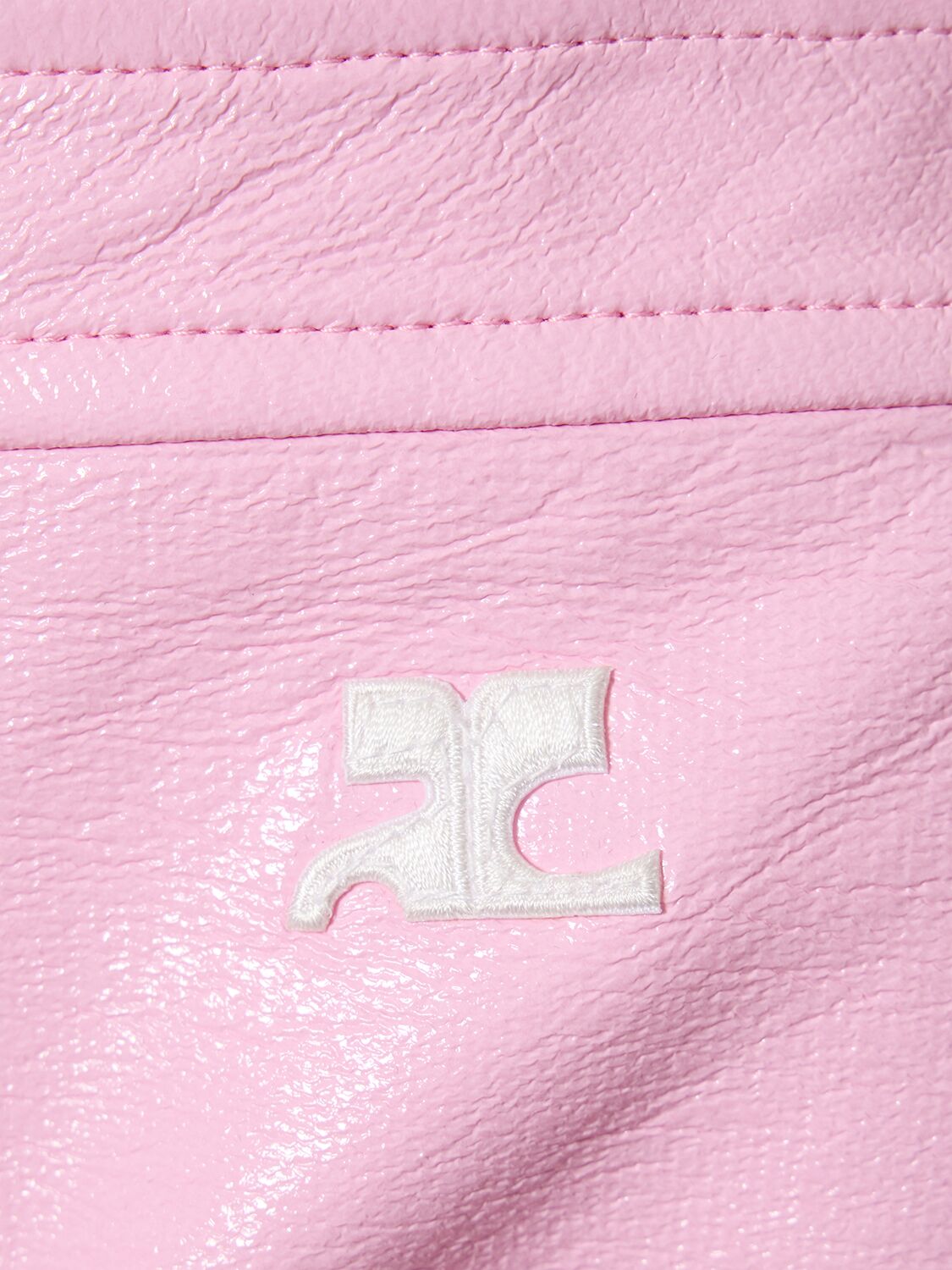 Shop Courrèges Re-edition Vinyl Mini Skirt In Pink