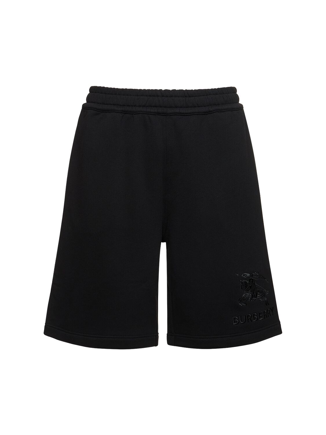 Shop Burberry Taylor Embroidered Logo Jersey Shorts In Black