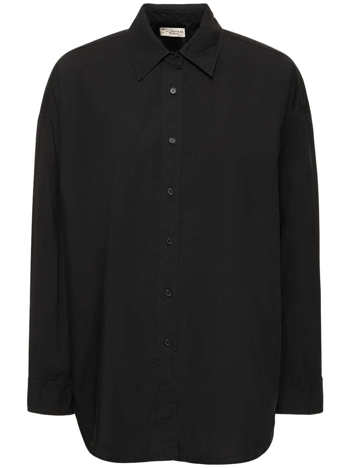 Nili Lotan Plain Cotton Shirt In Black