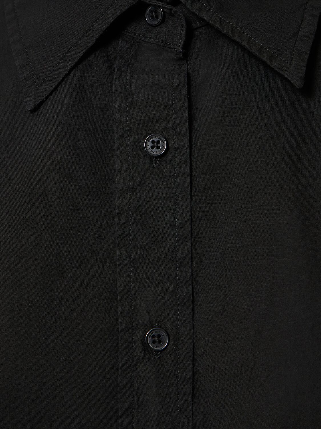 Shop Nili Lotan Mael Oversized Cotton Shirt In Black