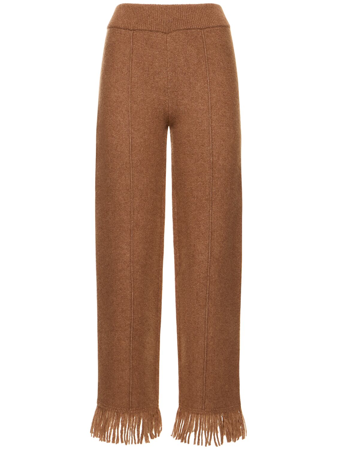Alanui A Finest Cashmere Blend Pants In Brown