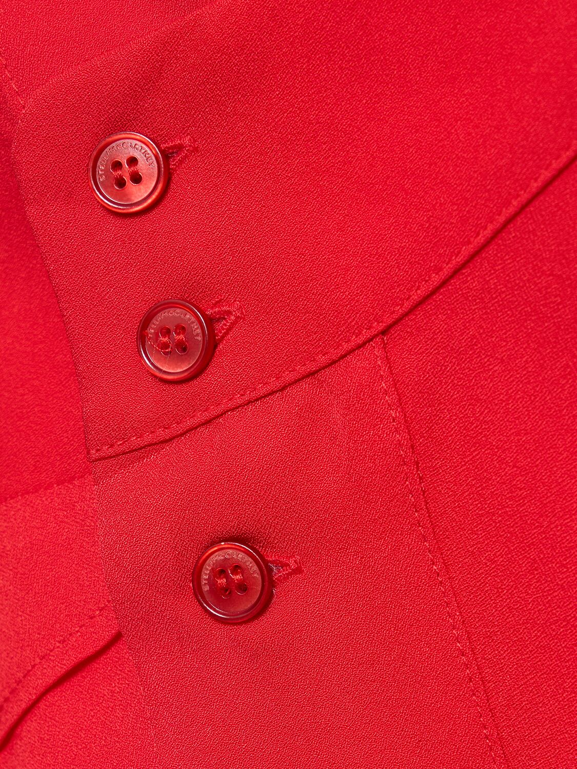 Shop Stella Mccartney Asymmetric Viscose Mini Dress In Red