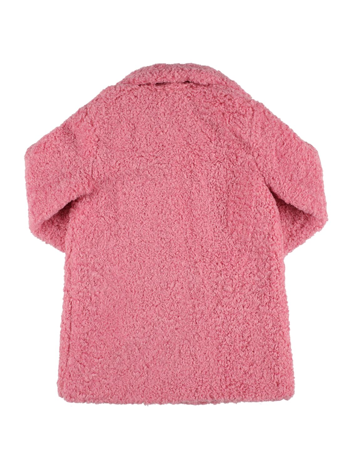 Shop Monnalisa Teddy Coat In Pink