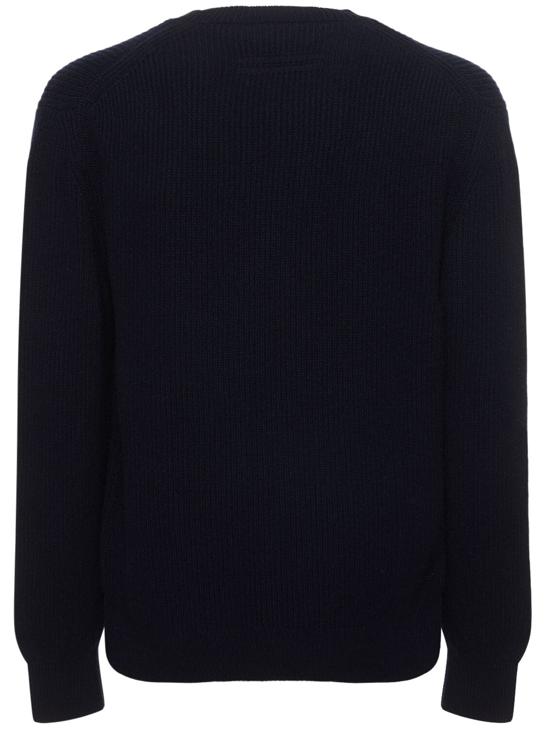 Shop Zegna Knit Crewneck Sweater In Navy