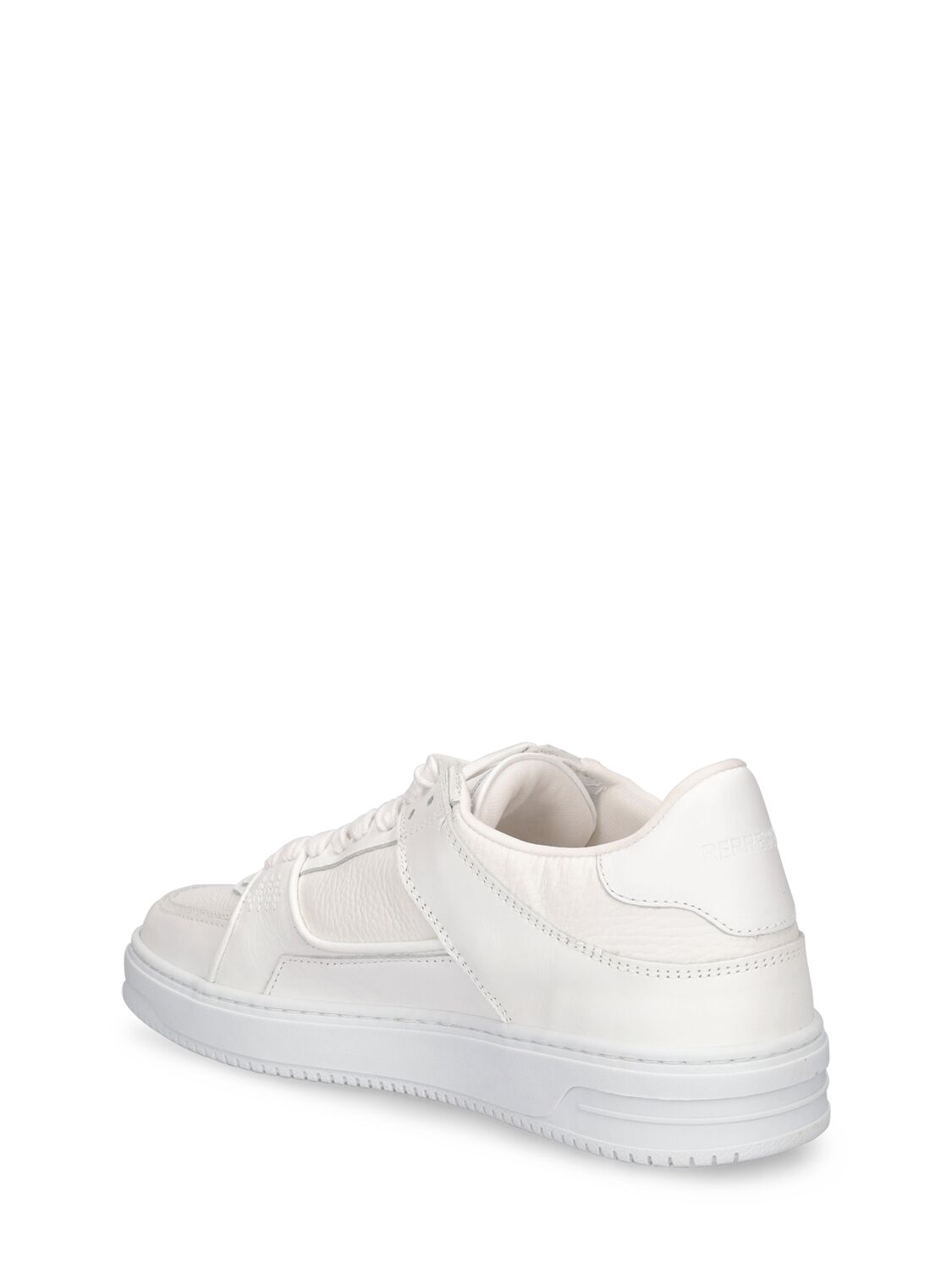 Shop Represent Apex Leather Sneakers In Flat White