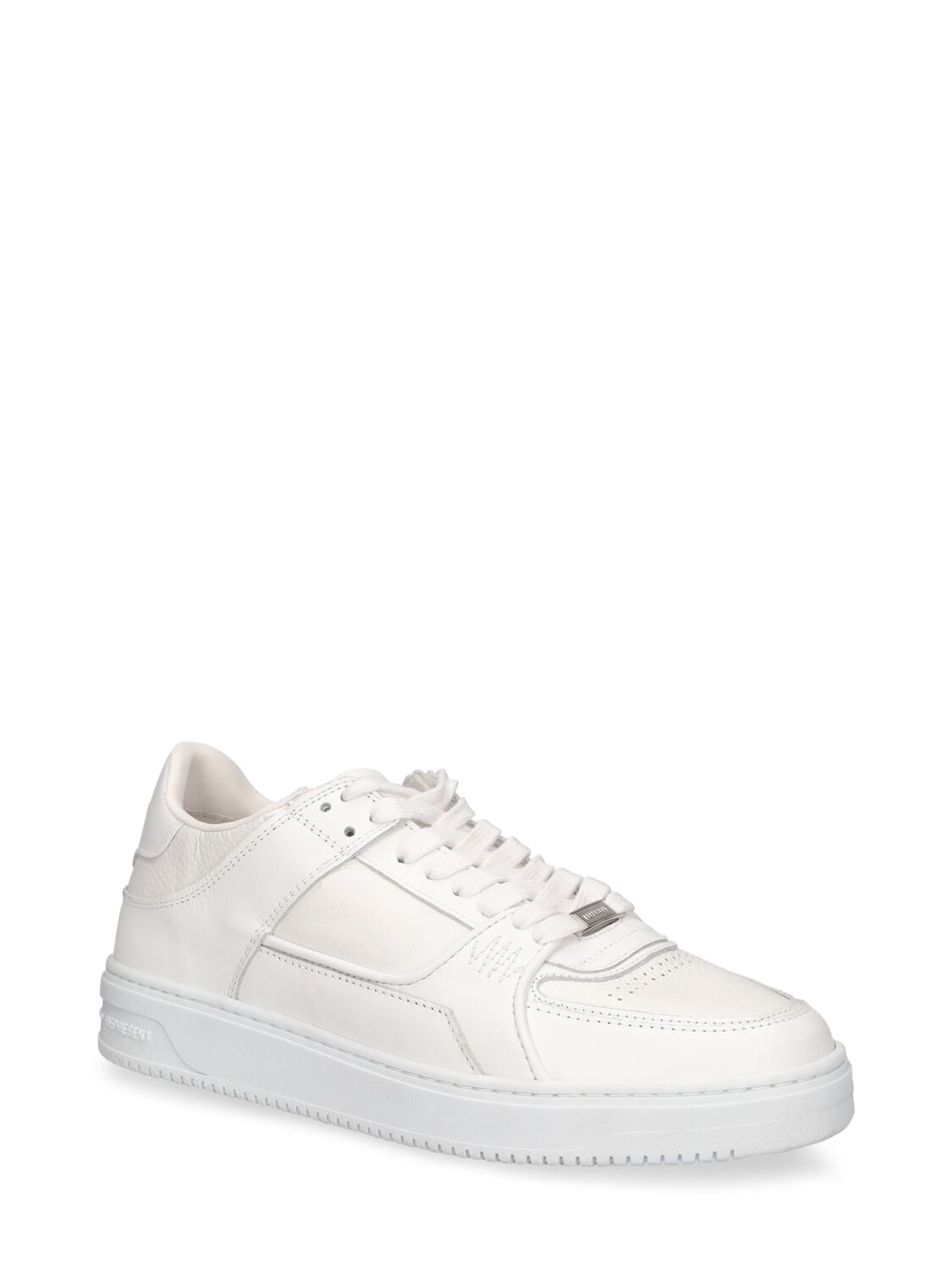 Shop Represent Apex Leather Sneakers In Flat White