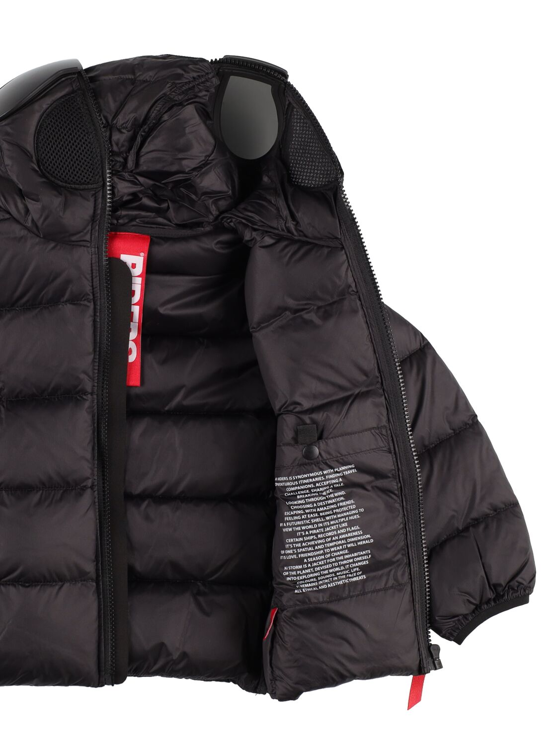 Shop Ai Riders Water Repellent Nylon Puffer Jacket In Black