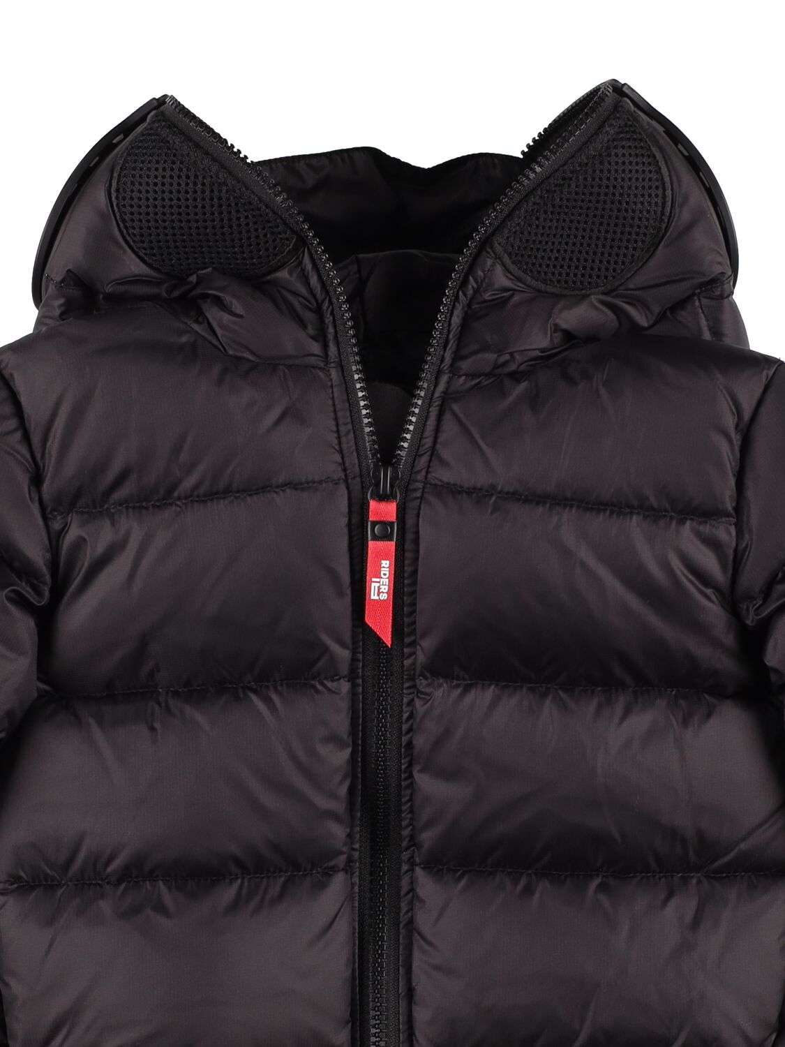 Shop Ai Riders Water Repellent Nylon Puffer Jacket In Black