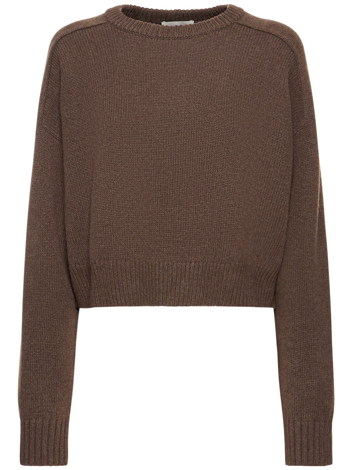 Shop Loulou Studio Bruzzi Wool & Cashmere Sweater In Heather Brown