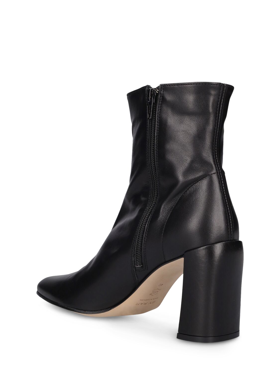 Shop By Far 100mm Vlada Leather Ankle Boots In Black