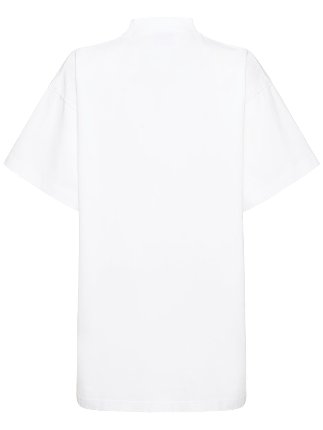 Shop Balenciaga Logo Oversize Cotton Jersey T-shirt In White