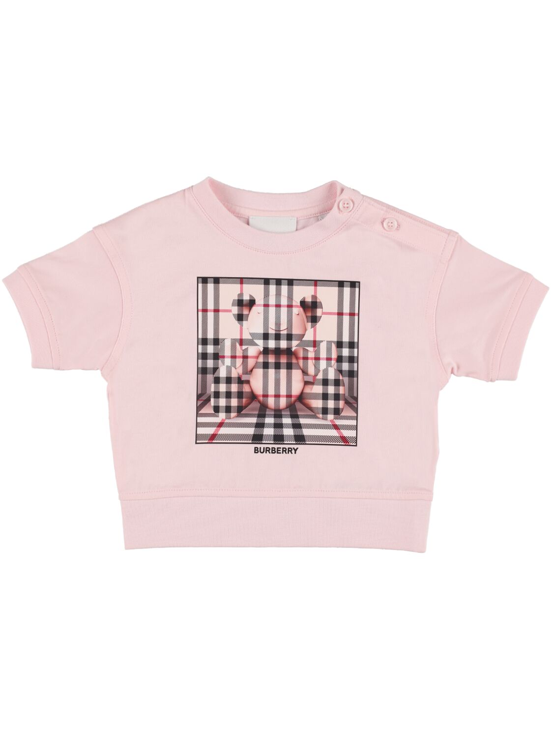 Burberry Kids' Printed Cotton Jersey T-shirt W/logo In Pink