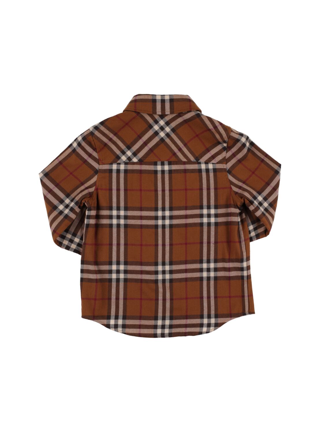 BURBERRY CHECK PRINT COTTON POPLIN SHIRT 