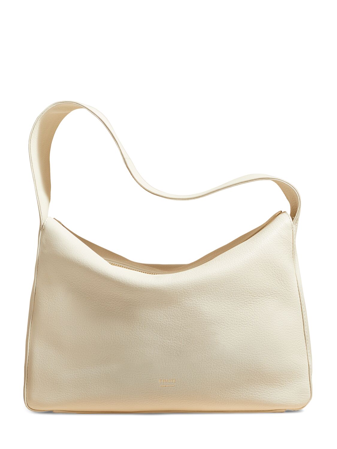 Shop Khaite Elena Leather Shoulder Bag In White