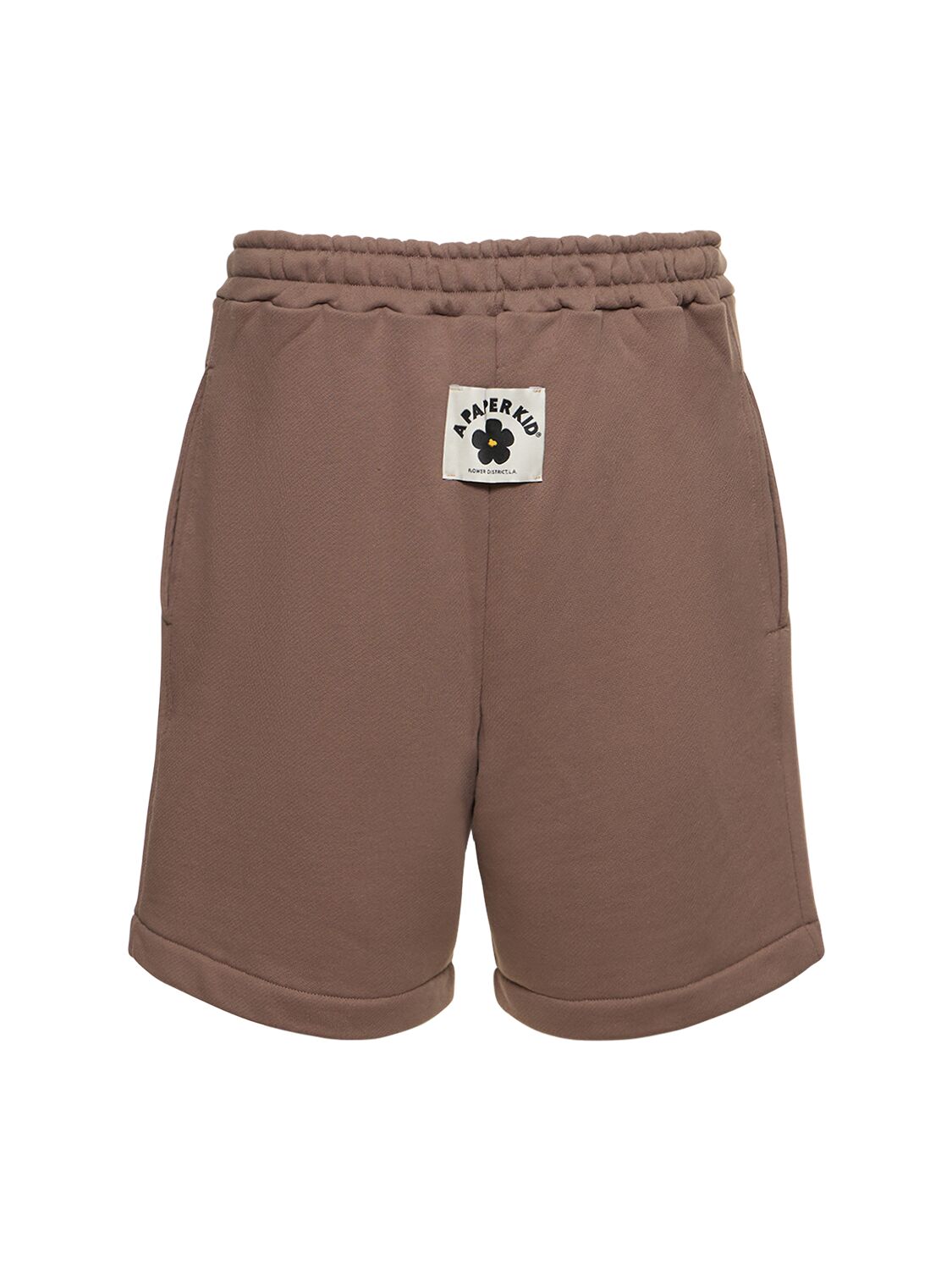 Shop A Paper Kid Unisex Cotton Sweat Shorts In Taupe