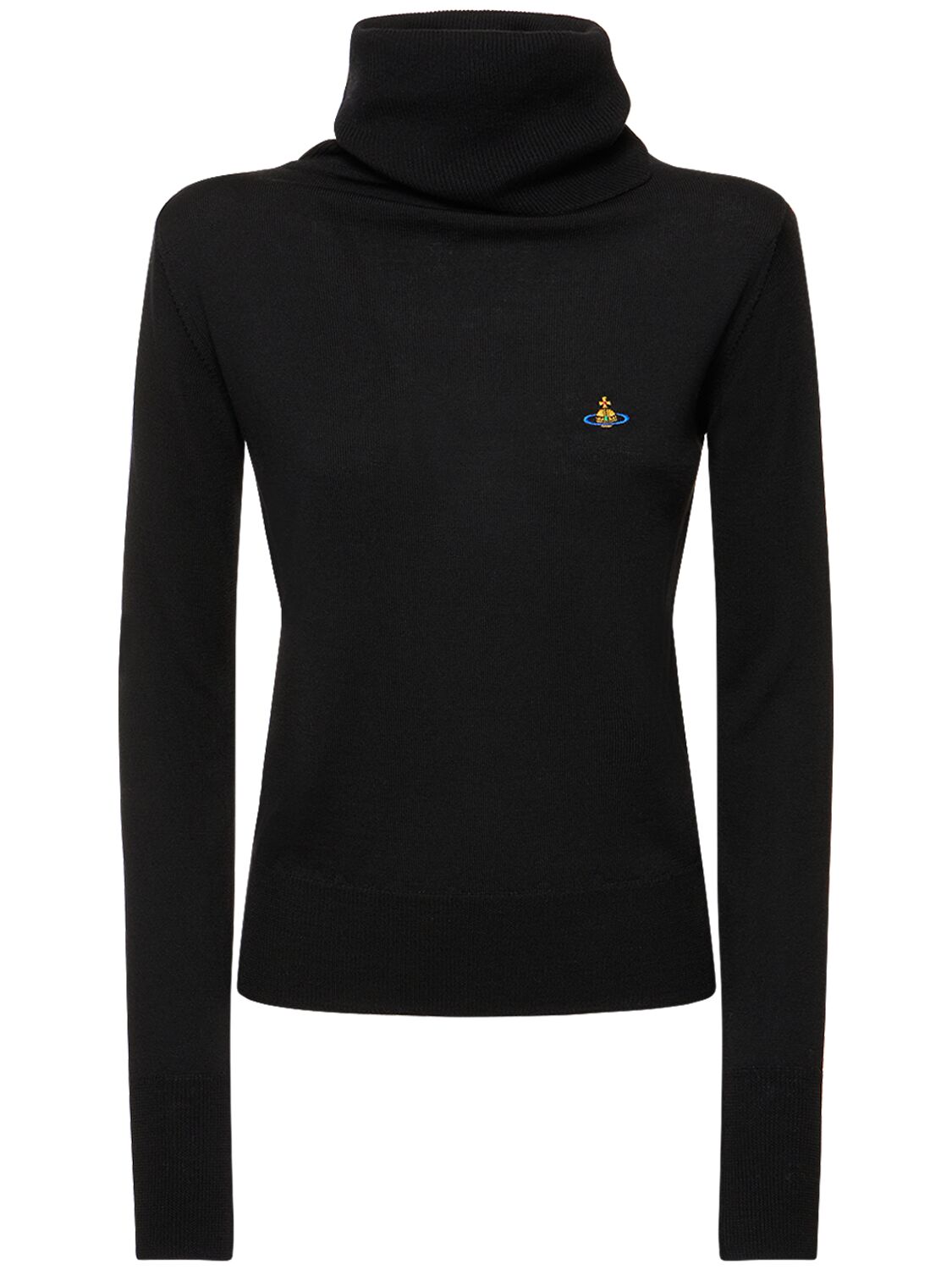 Vivienne Westwood Giulia Virgin Wool Turtleneck Sweater In Black