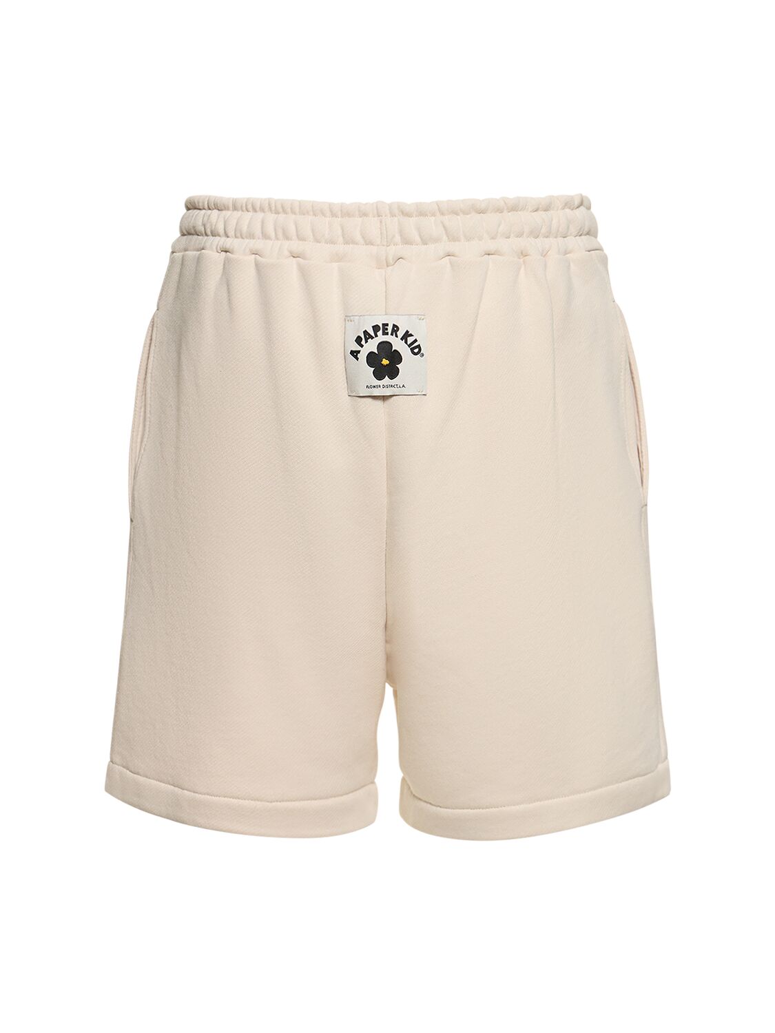 Shop A Paper Kid Unisex Cotton Sweat Shorts In Cream