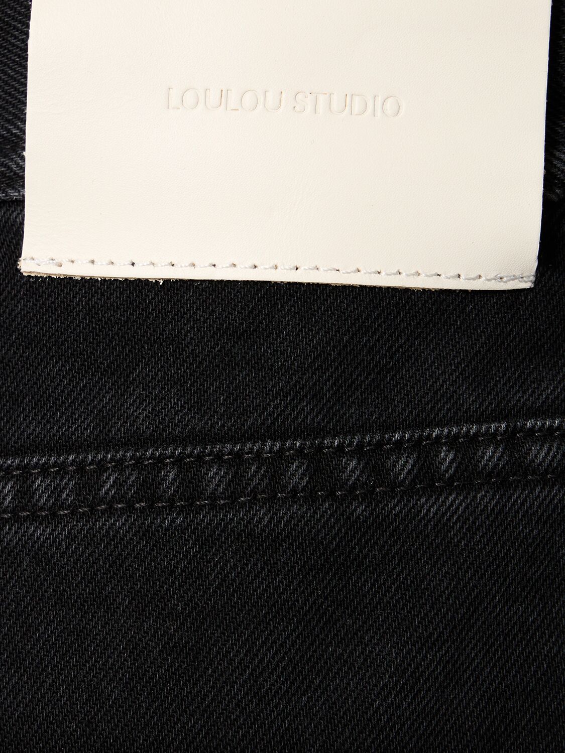 LOULOU STUDIO RONA COTTON DENIM LONG SKIRT 