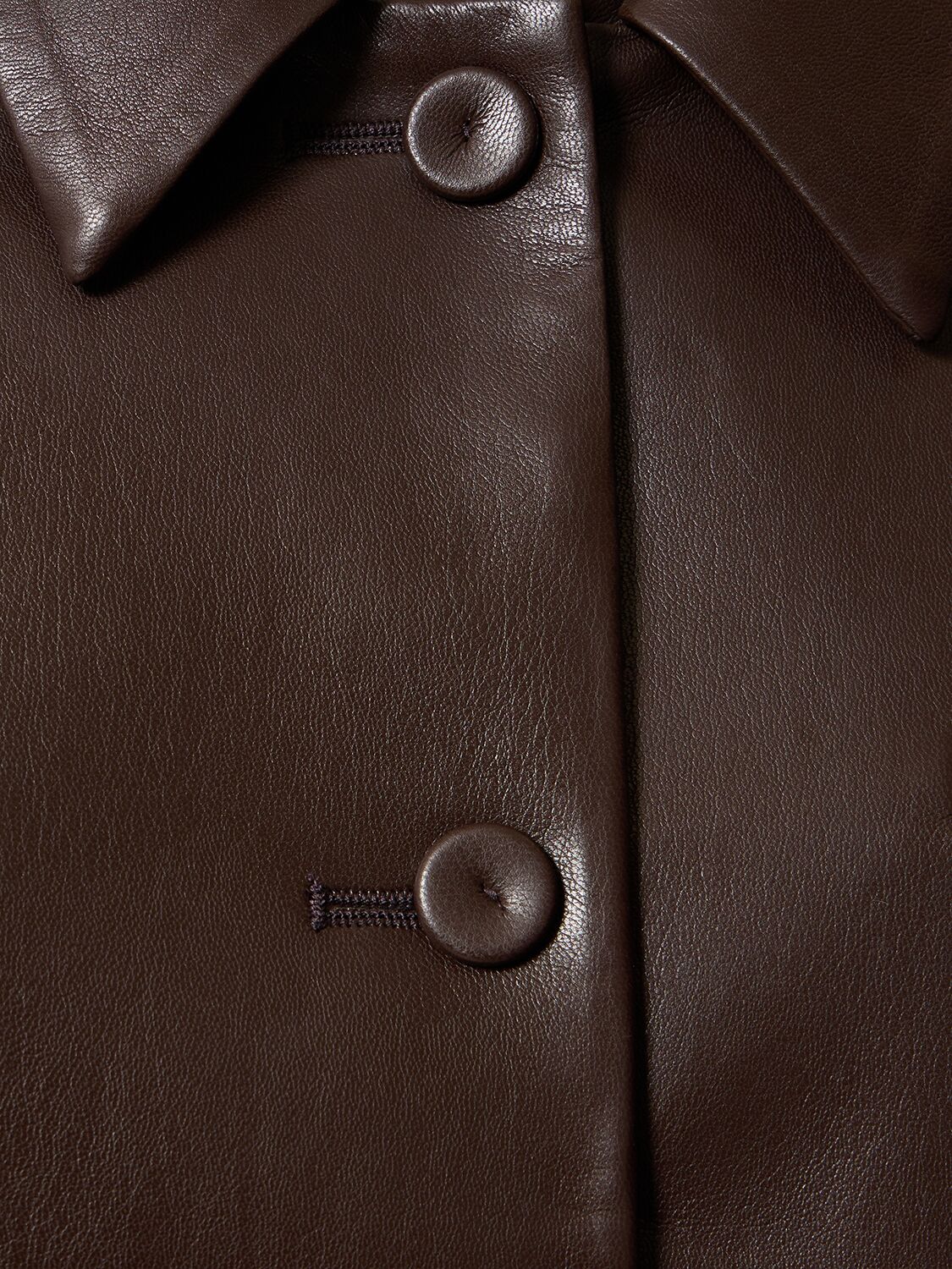 Shop Nanushka Hadasa Faux Leather Jacket In Brown