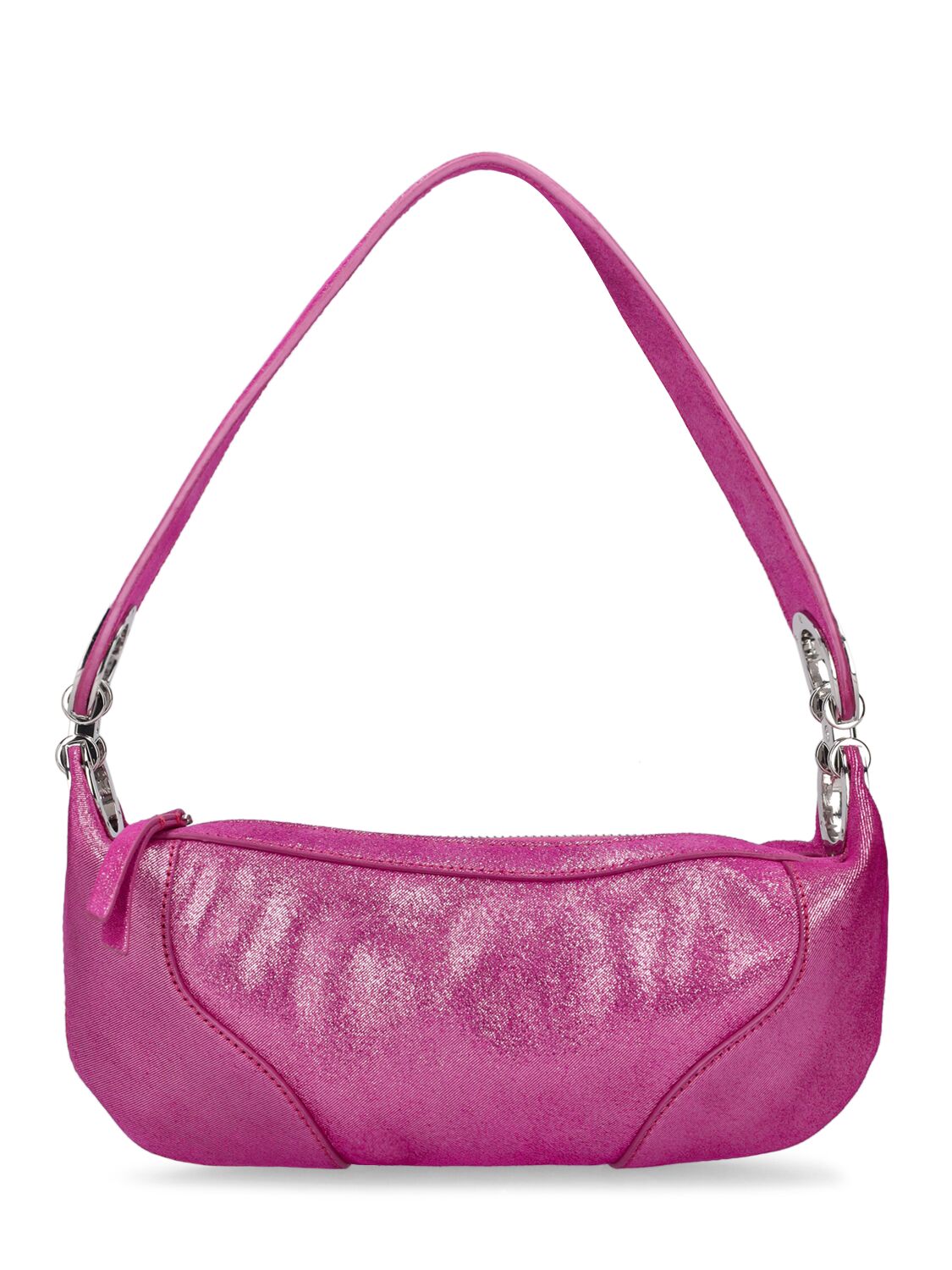 Image of Mini Amira Lamé Leather Bag